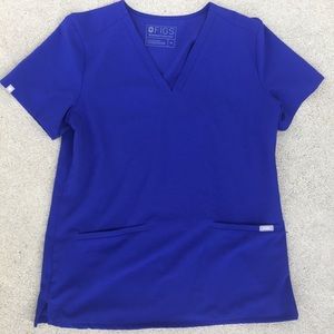Figs Casma Royal Blue Size Medium Scrub Top